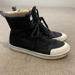 Dr. Martens Hackney II‎ Boots Womens Size 7 Black Synthetic Ankle Combat Lace Up